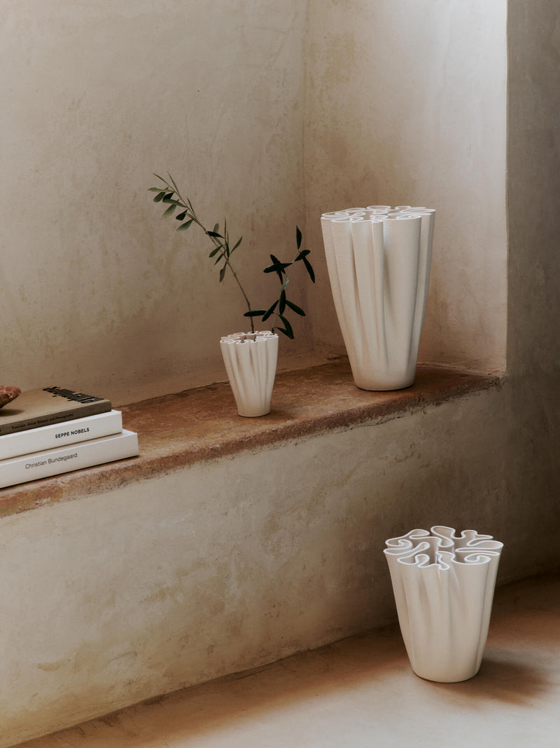 Ferm Living Off - White Dedali Vase  - Small