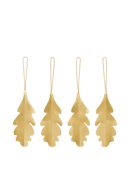 Ferm Living Oak Leaf Brass ornaments (Set of 4)
