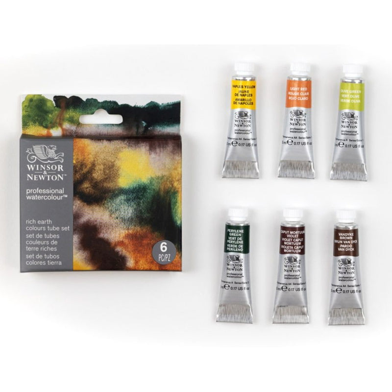 Winsor & Newton Professional Watercolour Rich Earth Set (Set of 6)