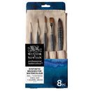 Professional Watercolour Synthetic Sable Brush Roll 8pc