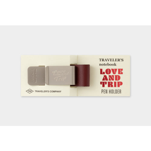 TRAVELER'S notebook Pen Holder LOVE AND TRIP Red