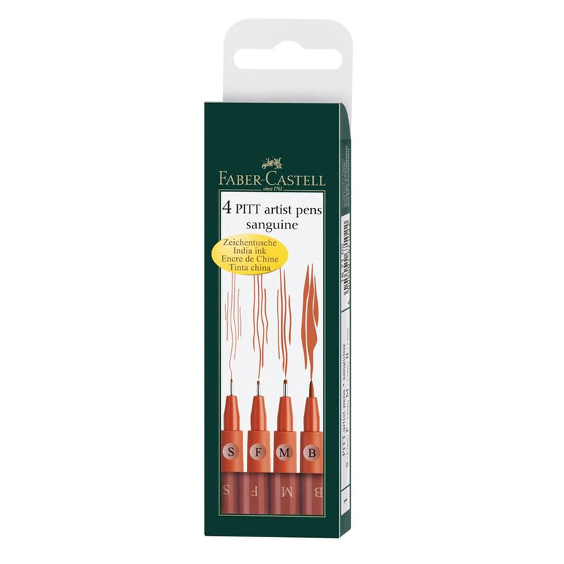 Faber Castell PITT Artists' Pens Sets - Sanguine (Set of 4)