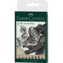 Faber Castell PITT Artists' Pens Sets - Black (Set of 8)