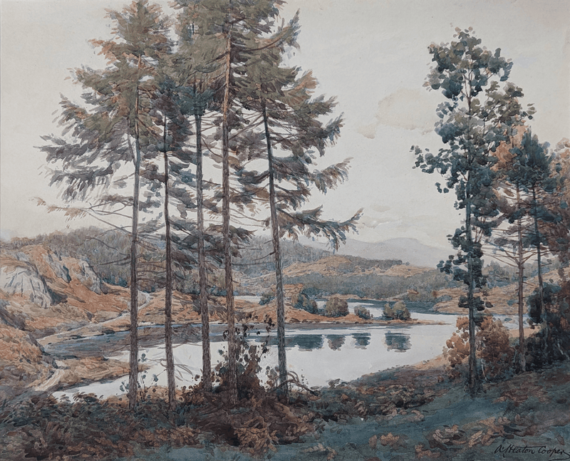 Tarn Hows near Coniston, Early Autumn Afternoon - Original Painting by Alfred Heaton Cooper (1863 - 1929)