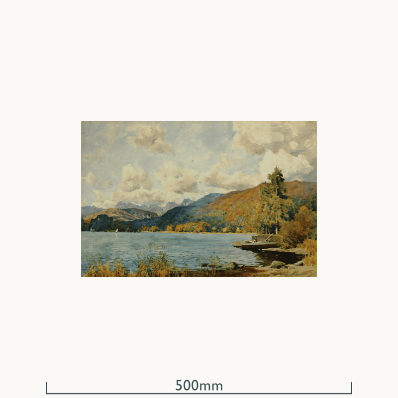 Windermere and Langdale Pikes from Waterhead by Alfred Heaton Cooper (1863 - 1929)