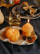 Mushroom Figure Candle, Burned Orange