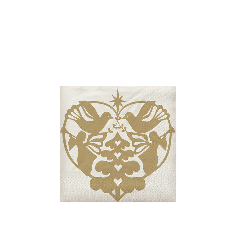 Nostalgia Paper Napkin Off White/Gold