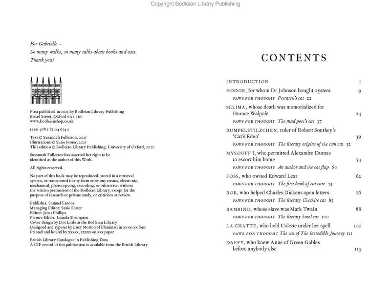 Great Writers & The Cats Who Owned Them by Susannah Fullerton