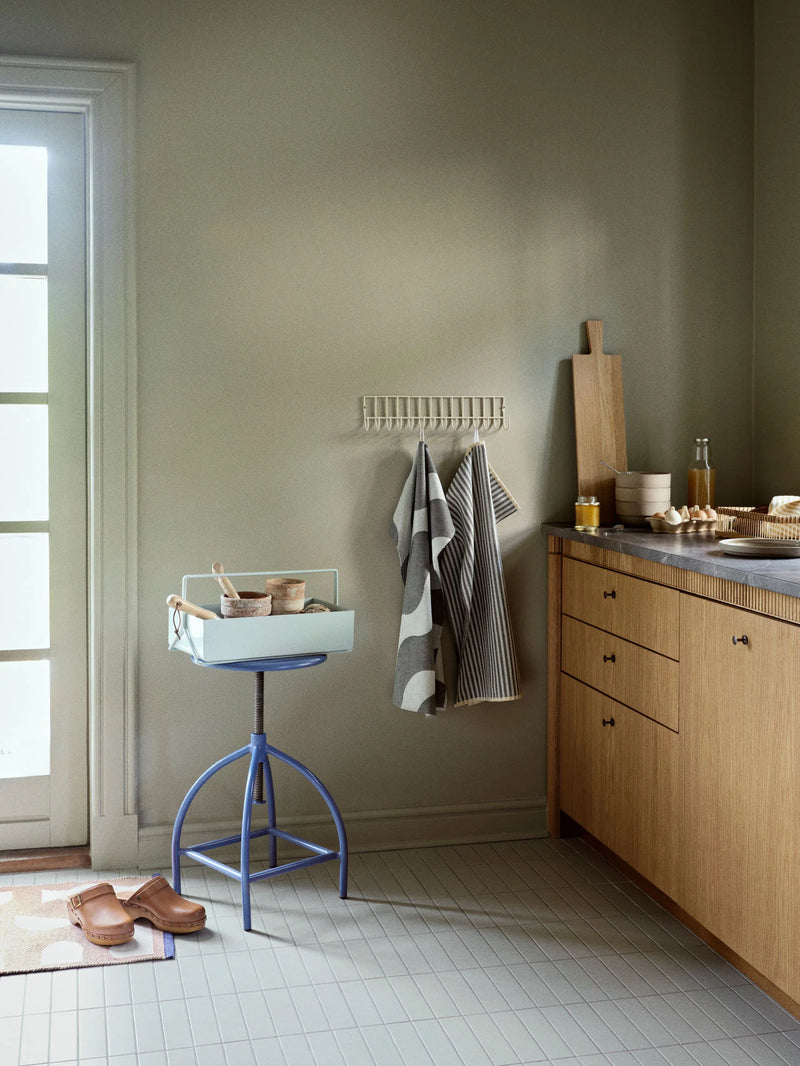 Sire Stool - Natural/Light Blue