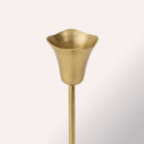 Ria Candle Holder , Brass Finish and Metal