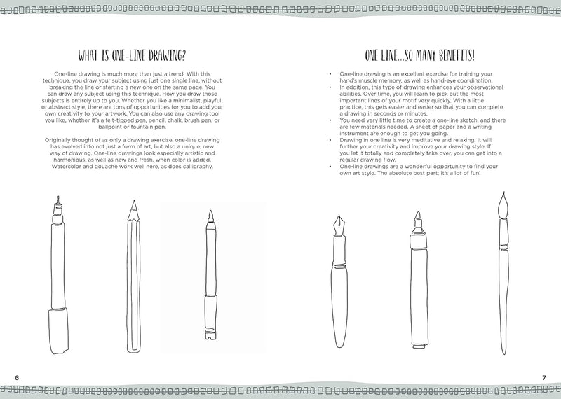 15-Minute Drawing: One-Line Drawing: Learn to draw florals, portraits, and more using a single line! (15-Minute Series) by Heinke Nied