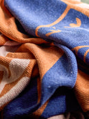 Atle Throw showing its woven pattern