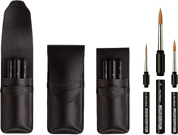 Da Vinci Synthetic Travelling Brush Case (Series 1573) (Set of 3)