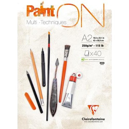 Clairefontaine Paint ON Multimedia Pads (White, Grey & Natural)