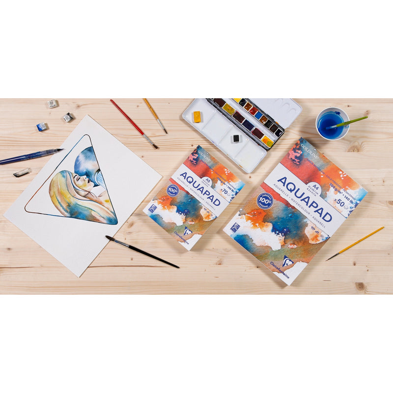 Clairefontaine Goldline Aqua MFine Grain Watercolour Pad (300gsm)