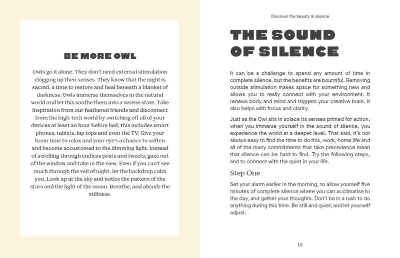 Be More Owl: Life Lessons from Our Feathered Friends By Alison Davies.