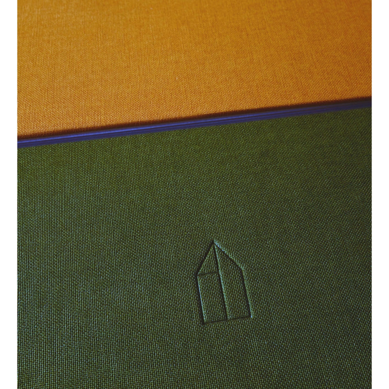 Ringbound Fabric Covered Sketchbook Forest Green - White Paper