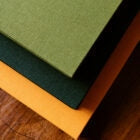 Ringbound Fabric Covered Sketchbook Dahlia Orange - White Paper