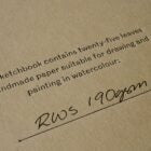 Ringbound Fabric Covered Sketchbook Forest Green - White Paper