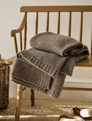 Bartley Knit Throw Grey Wool
