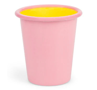 Enamel Tumbler Old Rose / Sulphur Yellow