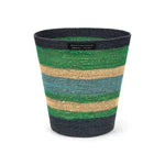 Seagrass Waste Paper Bin - Beryl/Midnight