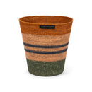 Seagrass Waste Paper Bin - Olive/Old Rose