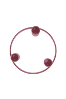 Round Metal Candelabra in Old Rose 15cm Depth (Holds 3 Candles)