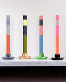 Mixed Set Variable Abstract Striped Eco Dinner Candles (Pack of 6)