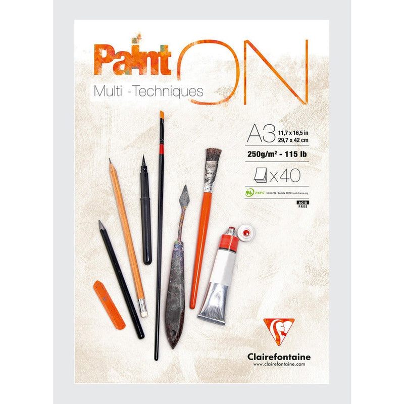 Clairefontaine Paint ON Multimedia Pads (White, Grey & Natural)