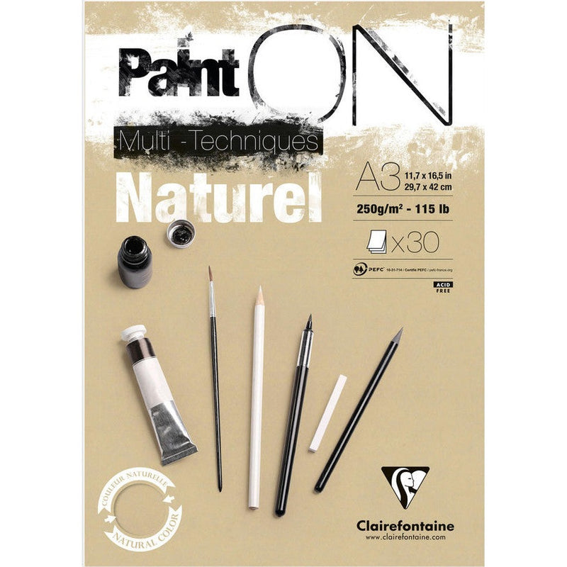 Clairefontaine Paint ON Multimedia Pads (White, Grey & Natural)