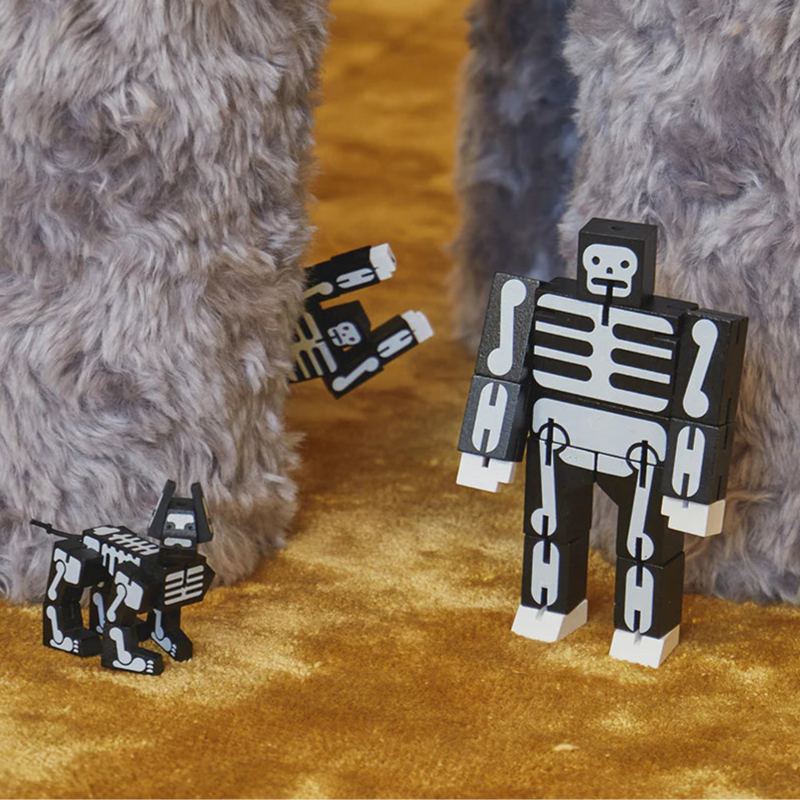 Areaware Cubebot Small Black Skeleton