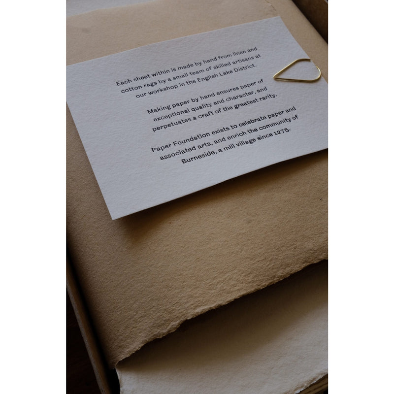 Deckle Edged Paper Box - Small Ivory