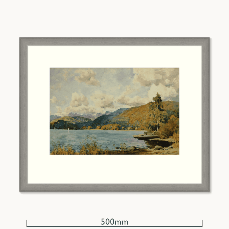 Windermere and Langdale Pikes from Waterhead by Alfred Heaton Cooper (1863 - 1929)