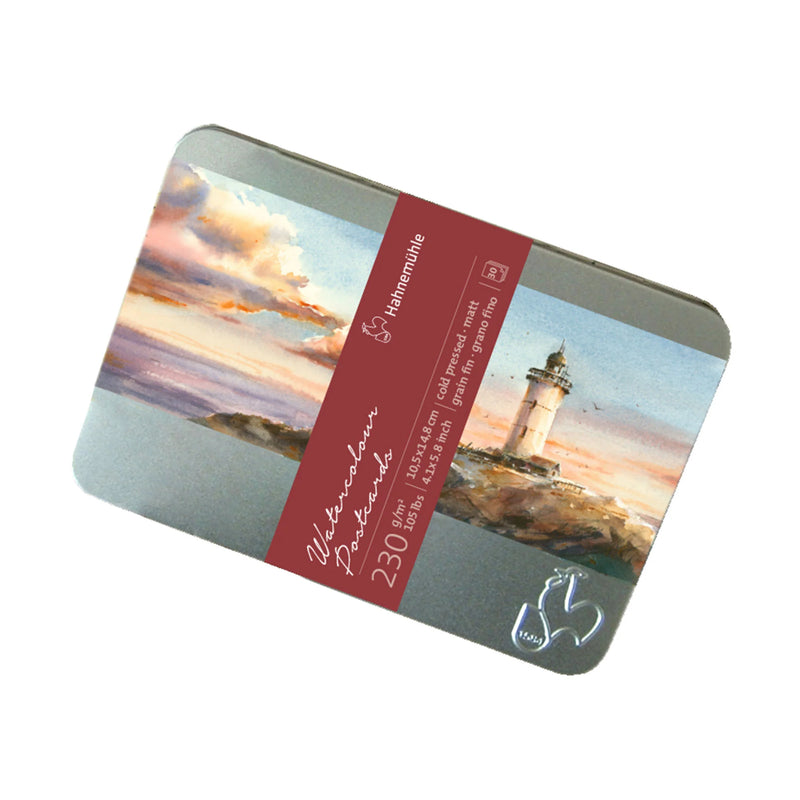 Hahnemuhle Watercolour Postcards Metal Tin (Set of 30)