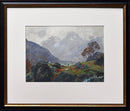 Langdale Pikes from Thrang Cottages, Rain 1920  - Original Painting by Alfred Heaton Cooper (1863-1929)