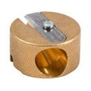 M&R Brass Pencil Sharpener Circular Double