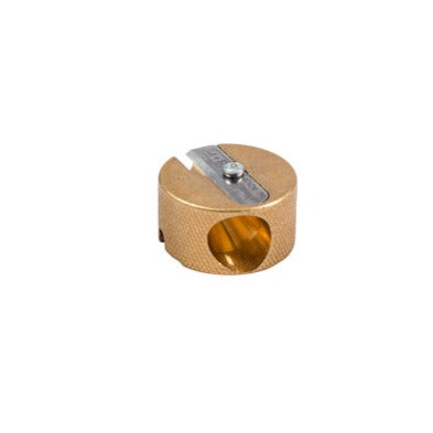 M&R Brass Pencil Sharpener Circular Double