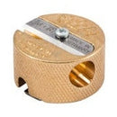 M&R Brass Pencil Sharpener Circular Double