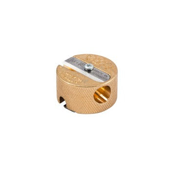 M&R Brass Pencil Sharpener Circular Double