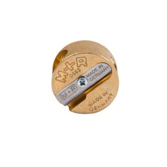 M&R Brass Pencil Sharpener Circular Double