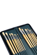 Hog Brush Set in Zipper Case (Set of 16)