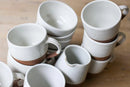 Mali Slanting Jug - White & Terracotta