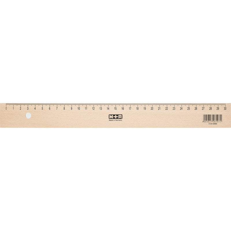 M&R Natural Beechwood Ruler (30cm)