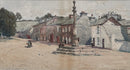 watercolour painting of market square in milnthorpe by alfred heaton cooper