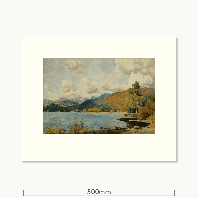 Windermere and Langdale Pikes from Waterhead by Alfred Heaton Cooper (1863 - 1929)