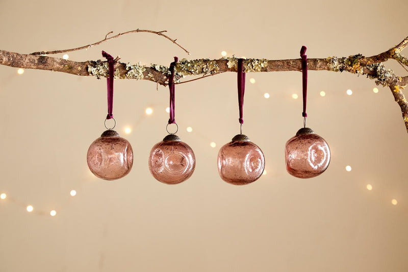 Nishan Pinched Baubles - Copper (Set of 4)