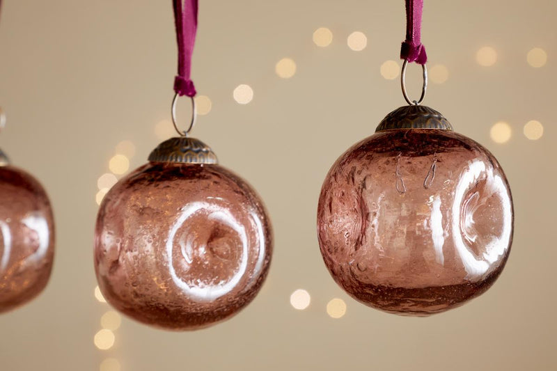 Nishan Pinched Baubles - Copper (Set of 4)