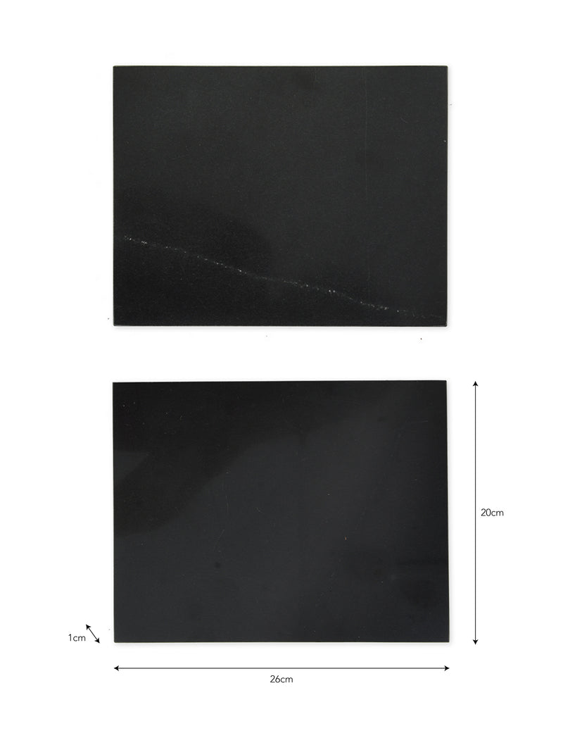 Placemats Set of 2 Black