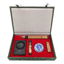 Large Chinese Set (2 Brushes, Ink Stone, Ink Stick & Stamp)
